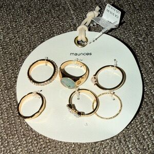 NWT Maurices Gold and Opal Ring Collection